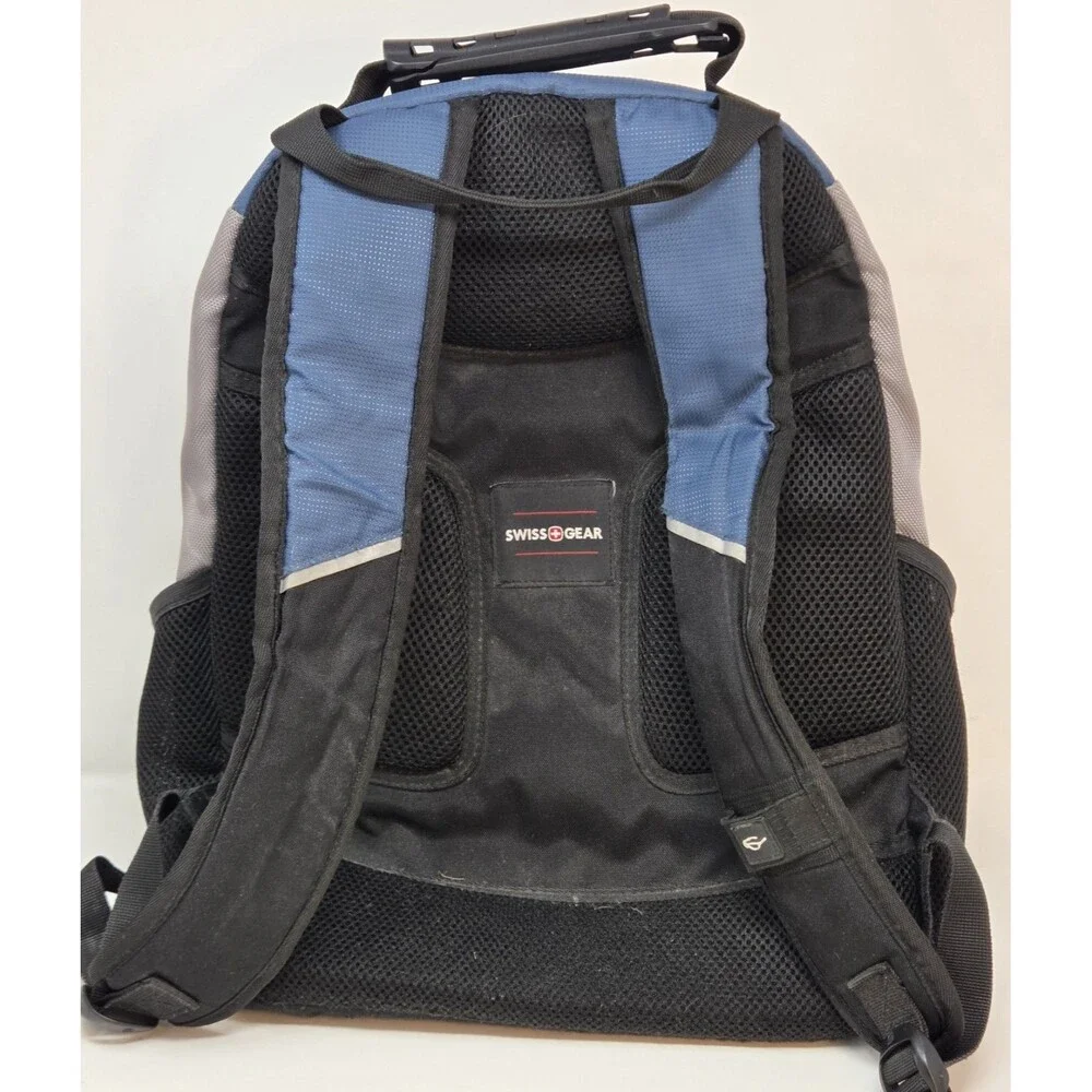 SwissGear Wenger Skyscraper Laptop Backpack Navy Blue Gray Multi Pocket 600726